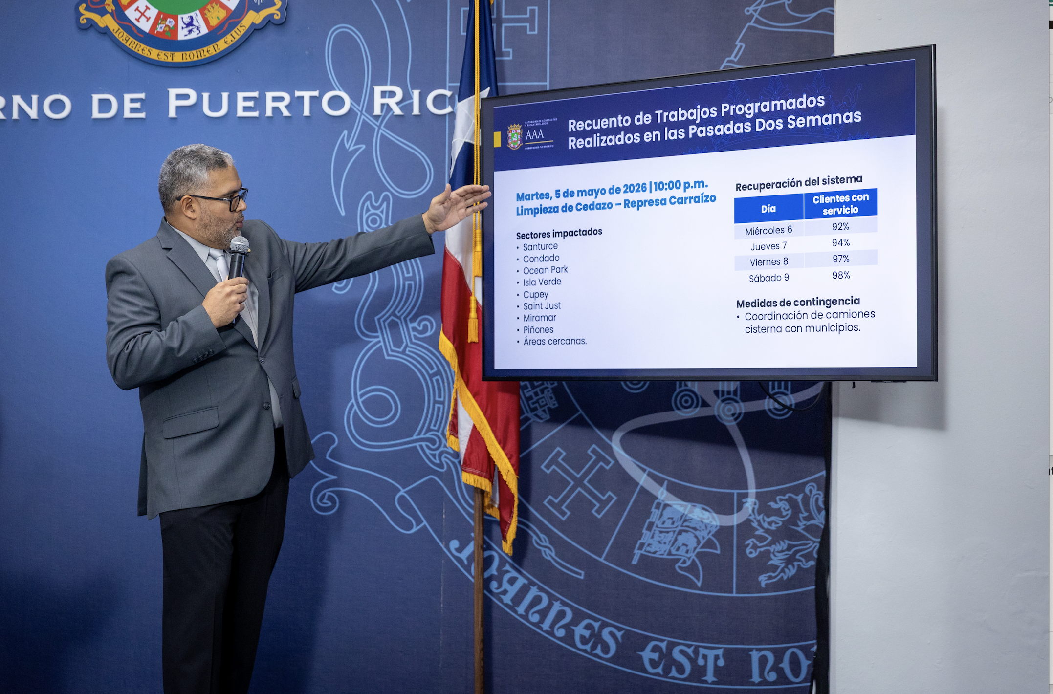 Gobernadora anticipa que la situación de agua en San Juan mejorará para el verano